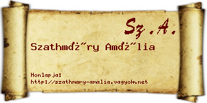 Szathmáry Amália névjegykártya
