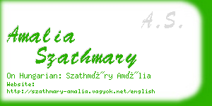 amalia szathmary business card